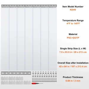 Strip Door Curtain 84" x 42"