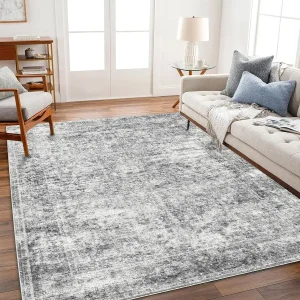 Rug 4x6 Washable Rug Gray