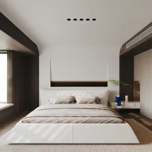 Queen Size Velvet Platform Bed