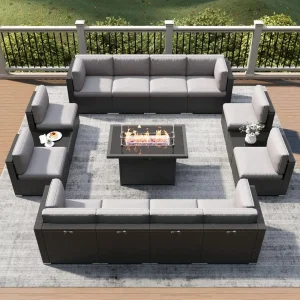 Outdoor Patio Set with Fire Pit
