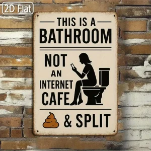 1PC Tin Sign Bathroom Humor