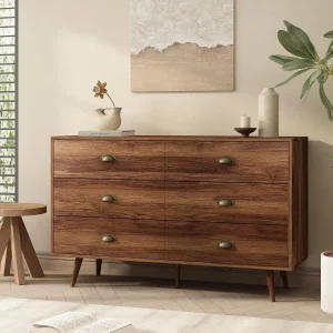 Walnut Brown Dresser for Bedroom