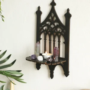 Black Gothic Wooden Shelf